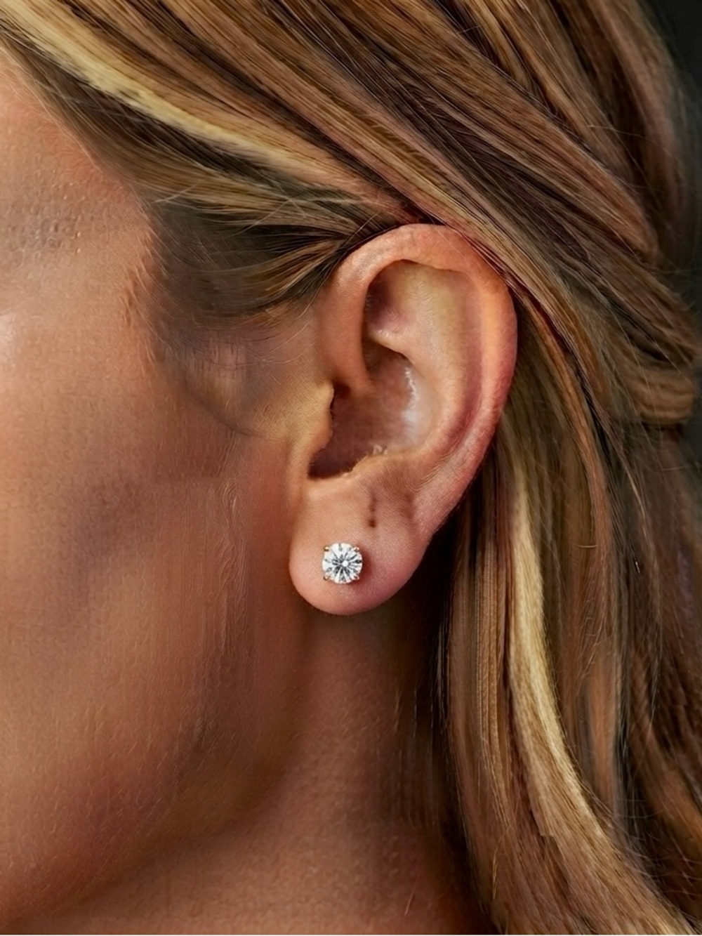 GOLD LIKE DIAMOND STUD EARRINGS